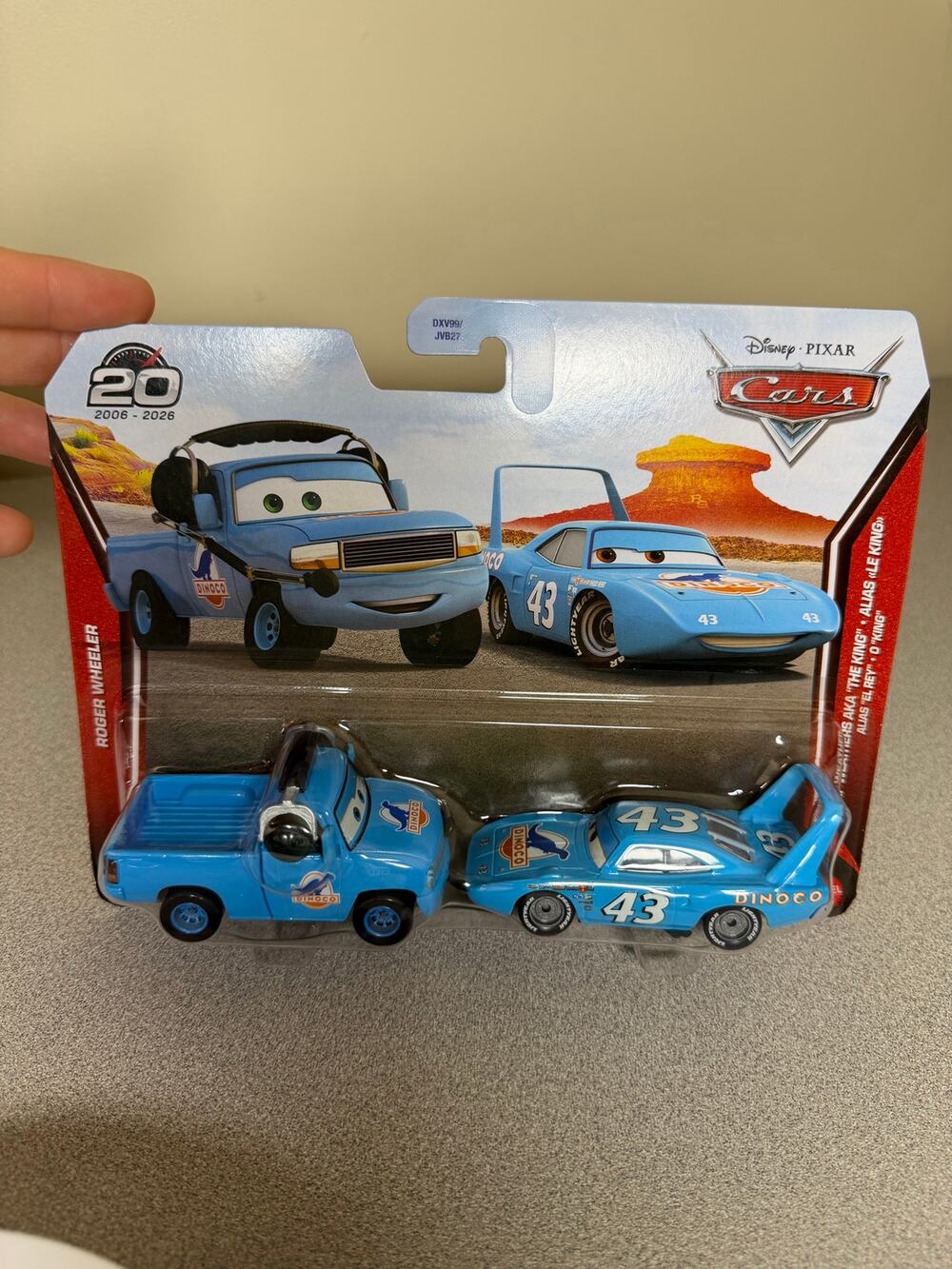 Disney Pixar Cars Roger Wheeler & The King 20th Anniversary 2 Pack